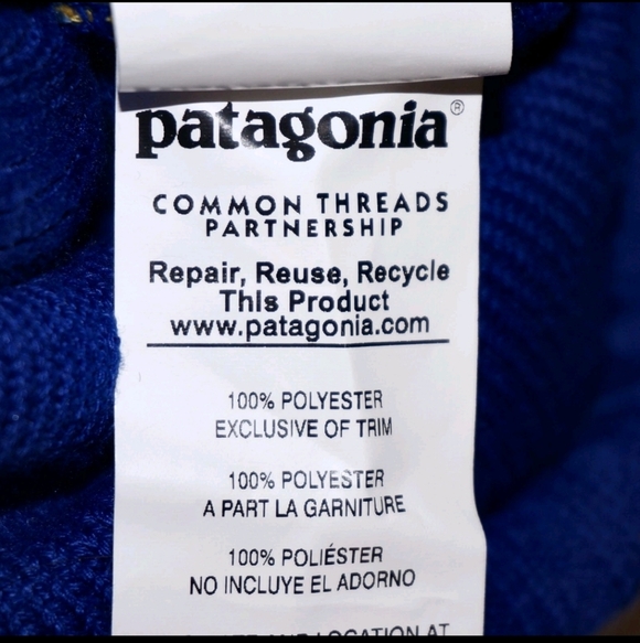 PATAGONIA Desert Blue & Mustard-Yellow Knit POM POM Hat ONE SIZE - Picture 9 of 15